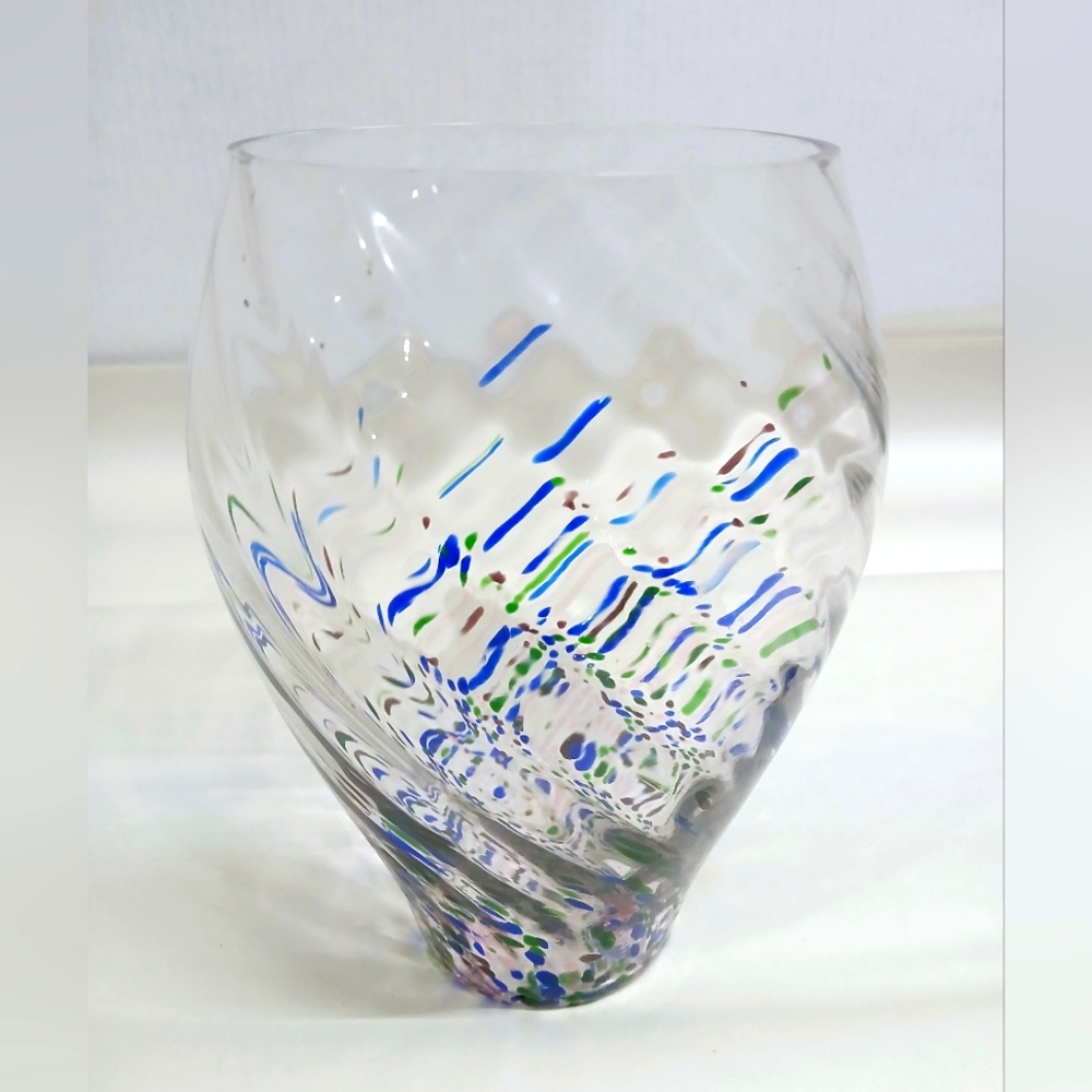 Vintage Multicolor Glass Vase